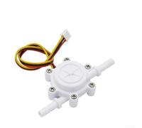 Débitmètre à hall pour distributeurs de café et d'eau - Capteur en PVC à connexion rapide - Mesure précise des liquides - Design compact Blanc 11 x 11 x 9 cm (S303,2 180 degrés)