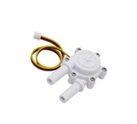Débitmètre à hall pour distributeurs de café et d'eau - Capteur en PVC à connexion rapide - Mesure précise des liquides - Design compact Blanc 11 x 11 x 9 cm (S304,3 0degrés)