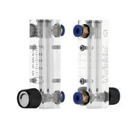 Débitmètre à Tube acrylique LZM 4T, montage sur panneau, rotamètre à zone Variable réglable for eau liquide et gaz avec Valve de contrôle, 1 pièces(L-8-80ML-min-6mm)