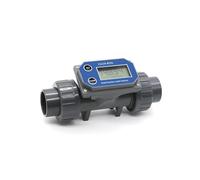 Débitmètre à turbine avec écran LCD numérique DN15-DN80, capteur de débit d'eau for tuyau en PVC, for outils d'irrigation de ferme et de jardin Haute sensibilité(5-24V Power,DN32)