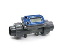 Débitmètre à turbine haute précision avec grande capacité de débit, affichage numérique LCD en PVC électronique for l'irrigation Haute sensibilité(With cable,DN50)