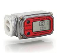 Débitmètre À Turbine, Mini Débitmètre Électronique Numérique À Pic 1 Pouce NPT, Débitmètre de Carburant Diesel 15-120 L/Min Avec Affichage Instantané Et Total Du Débit (Rouge)