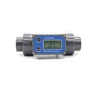 Débitmètre à turbine numérique DN25-DN80, jauge électronique de débit d'eau liquide avec écran LCD numérique for l'irrigation des fermes et des jardins Haute sensibilité(Battery Type,DN50)