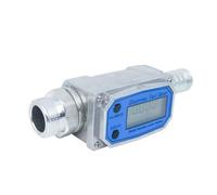 Débitmètre à Turbine numérique Portable en alliage d'aluminium, capteur de carburant Diesel de haute précision, affichage G1/4 G1/2 G1 fileté 1 pièces(G1-InsertTube)