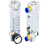 Débitmètre acrylique, rotamètre à gaz LZM-4T en avec montage sur panneau et vanne de régulation, 0,05-12 LPM (1-4 LPM)(Contact us)