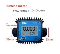 Débitmètre Compteur De Débit À Affichage Numérique Micro-débit G1/4" G1" Débitmètre Engrenages Essence Huile Hydraulique Soja Eau 0,2-10 L/min 10-100 LPM(10-100LPM G1 Turbine)