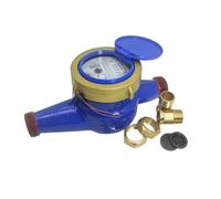 Débitmètre, Compteur D'eau Froide En Métal For Jardin Et Maison, Outil De Mesure De Débit D'eau, Table Humide, Robinet De Mesure De Débit De 20mm, DN20 Pour eau, diesel, essence(B)