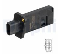 Delphi Débitmètre d'air AF10779-12B1 sans boîtier pour Ford Focus IV, Kuga III