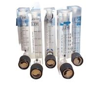 Débitmètre d'air et d'azote à panneau acrylique LZM-6T, rotamètre avec vanne de régulation, tube de 6 mm de diamètre extérieur, 1 pièce(100-400 mLPM)