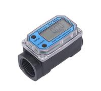 Débitmètre de carburant à turbine électronique de 1,3 pouces avec affichage numérique pour l'urée, le kérosène et l'essence - Conception modulaire alimentée par batterie de 2,3 à (Bleue)