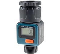 Débitmètre de compteur d'eau numérique avec adaptateur de connexion pour sortie 1" et 3/4", 3/4", 4 modes, programme sur 7 jours, mesure en temps réel avec écran LCD