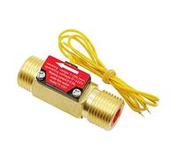 Débitmètre de contrôle du commutateur d'eau 4 points en cuivre à effet Hall Capteur 1,5-30 L/min Filetage mâle Filetage mâle Effet Hall