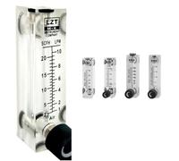 Débitmètre de gaz, débitmètre d'air, 1/4" BSPT femelle, panneau carré, rotamètre LZT-6T, 10-100 3-15 3-30 5-25 0,1-0,8 l/min(5-25LPM)