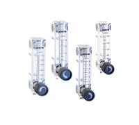 Débitmètre de gaz en PMMA, tube de 6 mm de diamètre extérieur, débitmètre d'air, panneau carré, rotamètre LZT-4T, 0,1-1 l/min, 0,2-2 l/min, 0,25-2,5 l/min, 1-12 l/min(1-4 LPM)