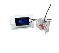 Débitmètre de refroidissement d'eau avec thermomètre LED pour PC - Kit de débitmètre d'air en acrylique à 3 voies pour surveillance personnalisée du radiateur en boucle verte (pointeur rouge + support