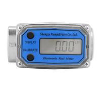 Débitmètre de Turbine Carburant Essence Débitmètre de Carburant de Kérosène avec l'Affichage à Cristaux Liquides de Numérique 1 Pouce FNPT Entrée/Sortie(bleu LLW-25)