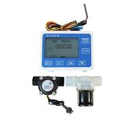 Débitmètre d'eau, DN15 Contrôleur quantitatif de débit d'affichage numérique 1/2 pouces du capteur d'écoulement d'eau Salle de solénoïde for contrôler et afficher le flux liquide