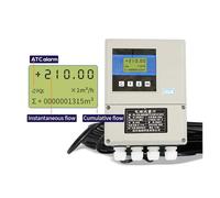 Débitmètre D'eau, Electromagnetic Flowmeter Remote LCD Display Split Carbon steel Magnetic Flow meter(DN10)