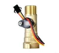 Débitmètre d'eau en cuivre, interrupteur électronique de capteur de débit Hall, DC 3-18 V 1-30 L/min pour chauffages thermostatiques