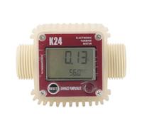 Débitmètre d'eau, Numérique K24 Turbine Die-sel huile débitmètre de carburant jauge LCD débitmètre de carburant produits chimiques eau mer liquide débitmètres outils de mesure(Red Horizontal)