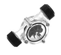 Débitmètre d'eau pour systèmes de refroidissement PC, jauge de débit en acrylique à filetage G1/4" avec 8 turbines, indicateur de débit de refroidissement liquide et refroidissement d'eau d'ordinateur