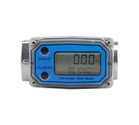 Débitmètre D'eau, Turbine Flowmeter 1/1.5/2.0 Inch Stainless Steel LED Digital Turbine Flowmeter For Liquid Diesel Fuel Ethanol Flow Meter Water Flow Meter(2.0Aluminum Alloy)