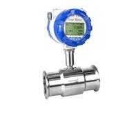 Débitmètre d'huile électromagnétique 4-20 mA, débitmètre à turbine numérique RS485 for diesel, essence, lait, eau Lectures précises(DN20)