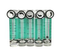 Débitmètre d'oxygène d'air de gaz acrylique 0-3LPM 93mm avec connecteur en métal de vanne de régulation 0,1Mpa en laiton nickelé acrylique(1-10L per Min 116mm)