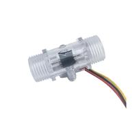 DéBitmèTre Eau, Capteur de débit d'eau en plastique G1/2, débitmètre à Hall de Turbine facile à mesurer l'eau/débit avec connecteur XH-3P(SM Black connector)