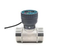 Débitmètre eau, Débitmètre électronique à affichage numérique RS485, débitmètre électronique LCD intelligent en acier inoxydable, capteur de débit d'eau(Female thread,DN20_LCD VERSION)