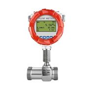 Débitmètre électromagnétique à turbine 1 pouce avec écran LCD, débitmètre numérique de liquide de haute précision for carburant diesel Lectures précises(DN32)