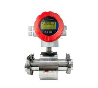 Débitmètre électromagnétique avec écran LCD, raccord à pince, débitmètre liquide, revêtement PTFE DN10-50 Lectures précises(DN25)