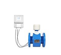 Débitmètre électromagnétique divisé RS485 à sortie d'impulsion 4-20mA for la surveillance à distance des produits chimiques des eaux usées alimentaires et des médias contenant des solides(DN40 PTFE)