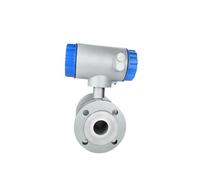 Débitmètre électromagnétique intelligent à affichage numérique DN10-DN25, débitmètre for eaux usées et de mer, 4-20 mA, RS485 Détecter l'eau, le gazole(DN10 silver)