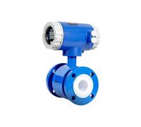Débitmètre électromagnétique intelligent à affichage numérique DN10-DN25, débitmètre for eaux usées et eaux de mer, 4-20 mA, RS485 Lectures précises(DN20 blue)