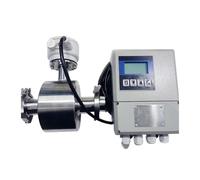 Débitmètre électromagnétique sanitaire en acier inoxydable, connexion à trois pinces for les applications de liquides, de lait, de produits chimiques et d'eaux usées(DN25)
