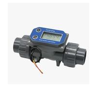 Débitmètre électronique numérique en PVC, débitmètre à turbine à eau à haut débit for l'irrigation agricole et les canalisations d'égout Haute sensibilité(With cable,DN40)
