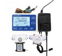 Débitmètre numérique 1/4 pouce Capteur d'eau avec écran LCD Contrôle quantitatif DC12V Sortie de signal d'impulsion pour la gestion des liquides Design compact Nylon ZJ-LCD-M Instrument de mesure