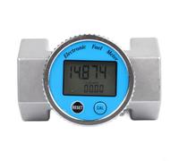 Débitmètre numérique à turbine 3,8 cm avec écran LCD haute précision NPT pour applications d'eau diesel (5,1 cm)