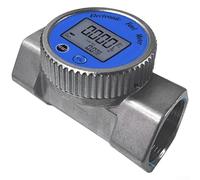 Débitmètre numérique à turbine pour diesel et eau avec écran LCD 3,8 cm, filetage interne, corps en alliage d'aluminium, jauge de débit de liquide industriel élevé (3,8 cm)