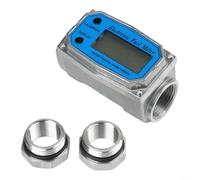 Débitmètre numérique avec filetage BSP pour systèmes de carburant diesel avec adaptateur 1,9 cm conçu pour l'eau au kérosène et les liquides similaires