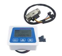 Débitmètre numérique + capteur de débit à Turbine 1/2 ", mesure de la température, débit Total, litres Gal Options d'unité polyvalentes