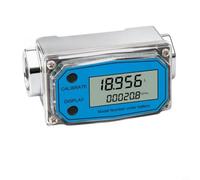 Débitmètre numérique de turbine en acier inoxydable pour diesel carburant eau méthanol précision 0,5 % affichage LCD 10-1000L/min alliage d'aluminium portable industriel bleu 1 pièce
