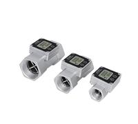 Débitmètre numérique, Débitmètre à turbine numérique en acier inoxydable, débitmètre électronique for eau et urée de 1,1,5 et 2 pouces avec totalisateur à écran LCD(2 inch Al Alloy)