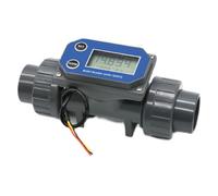 Débitmètre numérique for canalisations en PVC, capteur de débit d'eau liquide for l'irrigation et la mesure des eaux usées Haute sensibilité(With cable,DN32)