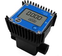 Débitmètre numérique LCD avec filetage externe pour applications de traitement du carburant et de l'eau (0,1-7 l/min)