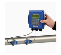 Débitmètre numérique portable à ultrasons, design à pince pour mesure de liquide, montage mural, convient pour tuyau de diamètre DN15 à 6000 mm, modèle TS-2 (DN15-DN100)