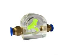Débitmètre refroidi à l'eau pour moniteur de refroidissement du moteur de broche, indicateur de rotation en acrylique avec tailles de 4 à 16 mm, compatible avec les caloducs de machine CNC (8 mm)