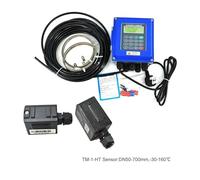 Débitmètre, Transducteur de débitmètre d'eau mural TUF-2000B TS-2/TM-1-HT Capteur pince stockage SD en option Débitmètre à ultrasons liquide(Host And TM-1-HT)