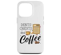 Debits Credits & Coffee Cup Funny Accountant It's Tax Season Coque pour iPhone 13 Pro
